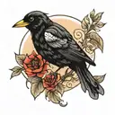blackbird tattoo design idea