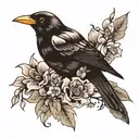 blackbird tattoo design idea