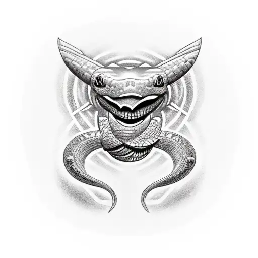 mystic pit viper tattoo design idea
