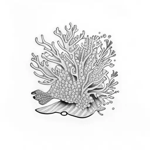 Corals underwater tattoo idea | TattoosAI