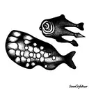 scuba diver corals  tattoo design idea