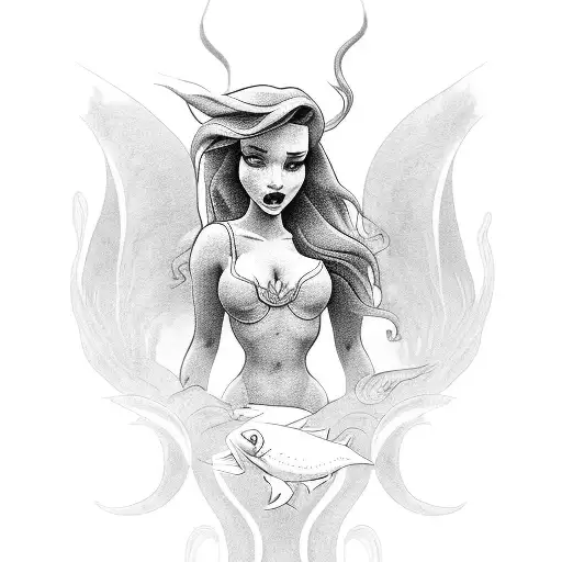 The little mermaid  tattoo design idea