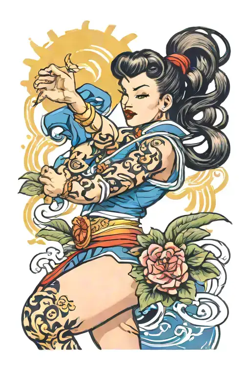 chun li tattoo design idea