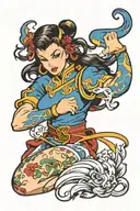 chun li tattoo design idea