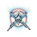 Trident  tattoo design idea