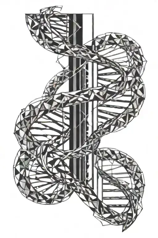 Dna strang in helix tattoo design idea