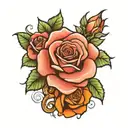 sobriety date 04 21, 2022; rose; tattoo design idea