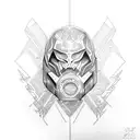 powerlifter tattoo design idea