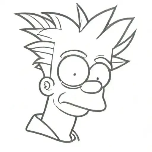 bart simpson cute  sleeping tattoo design idea