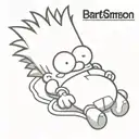 bart simpson sleeping peacefully tattoo design idea