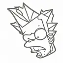 bart simpson sleeping tattoo design idea