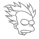 bart simpson sleeping tattoo design idea