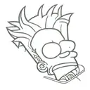 bart simpson sleeping tattoo design idea