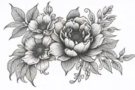 February, May, September, October birth flower tattoo design idea