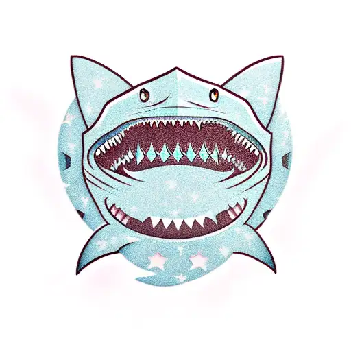 autism awareness shark silhouette  tattoo design idea