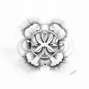 four leaf clover smoking weed tattoo design idea