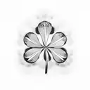 four leaf clover smoking weed tattoo design idea