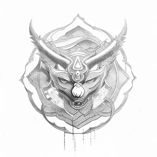 bindrune for protection strength wisdom  tattoo design idea