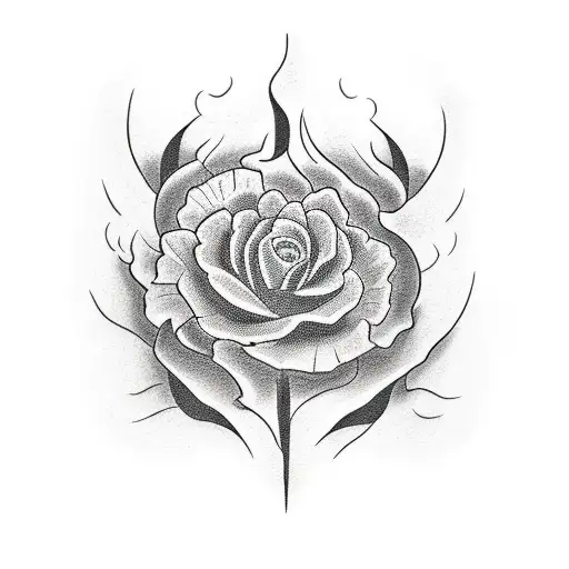 shadow looking into cornfield  tattoo design idea