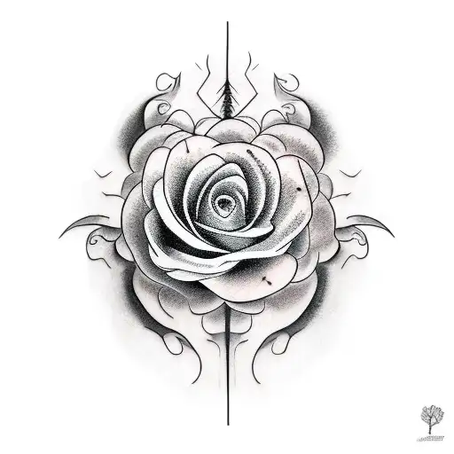 person looking into cornfield abyss  tattoo design idea