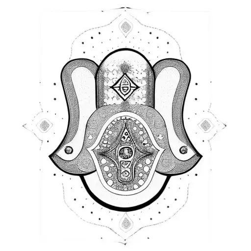 Hamsa Symbol tattoo design idea