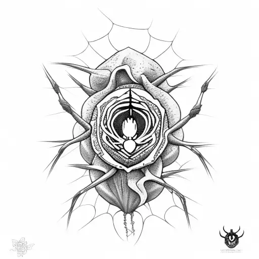 Spider, Root Chakra, Flower tattoo design idea