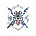 Spider, Root Chakra, Flower tattoo design idea