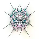 Spider, Root Chakra, Flower tattoo design idea