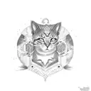 ghost cats tattoo design idea
