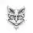 ghost cats tattoo design idea