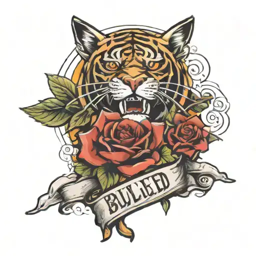 bullied as a child, joined the army and grew strength  tattoo design idea