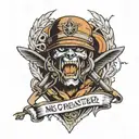 bullied as a child, joined the army and grew strength  tattoo design idea