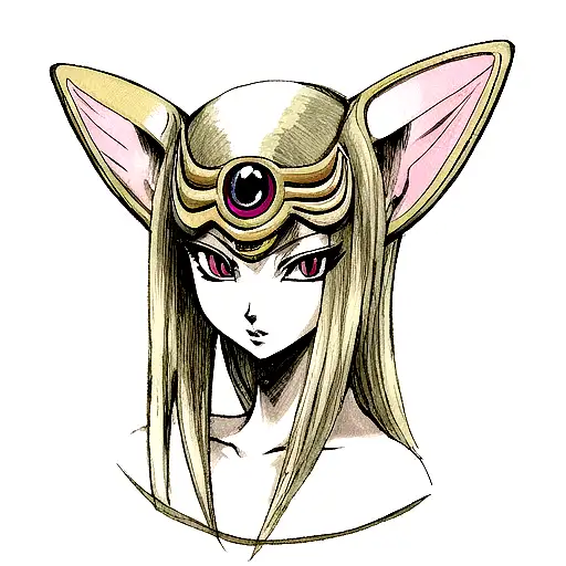 Sphynx portrait tattoo design idea