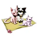 Sphynx Cat  tattoo design idea