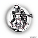 Popeyes biscuit grim reaper death allergy  tattoo design idea