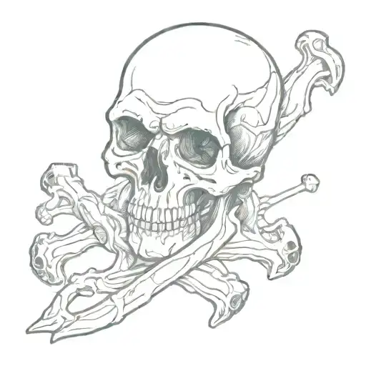 Crossbones tattoo design idea