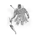 david and goliath tattoo design idea