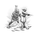 david and goliath tattoo design idea