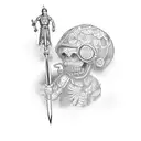 david and goliath tattoo design idea