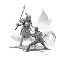david and goliath tattoo design idea