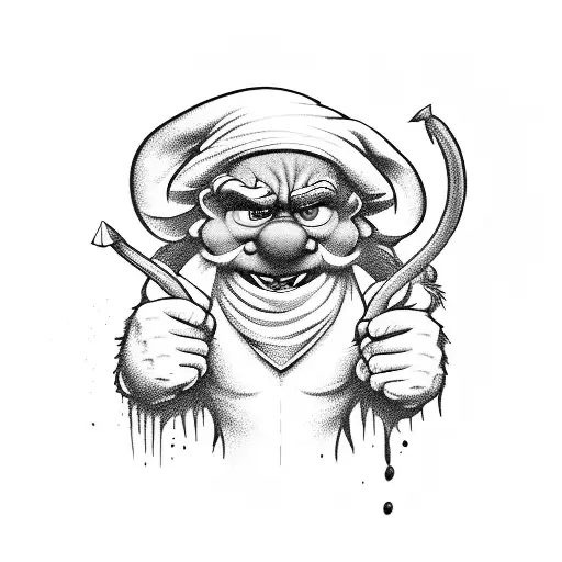 smurfs tattoo design idea