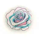 A nightingale on a rose tattoo design idea