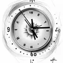 clock face at 10:23 tattoo design idea