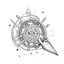 nautical  tattoo design idea