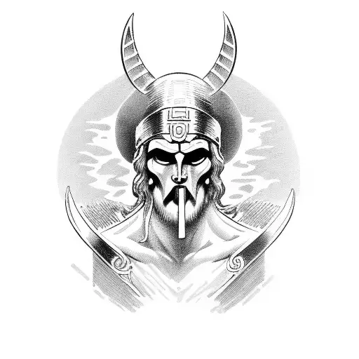 Ares greek mythology tattoo design idea
