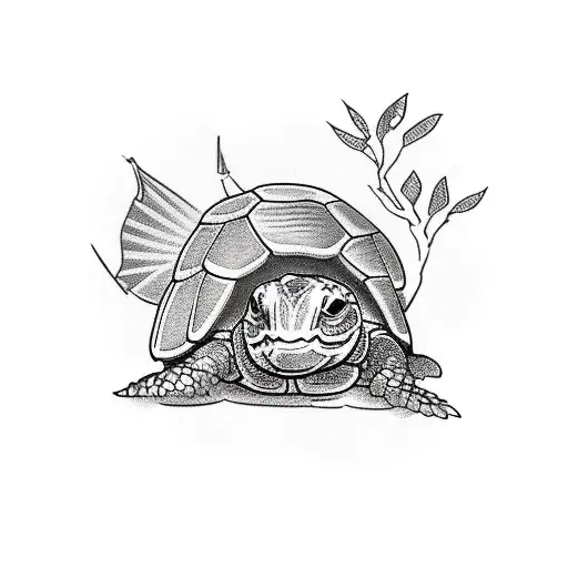 tortoise in thailand tattoo design idea