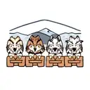 totem pole- bald eagle head , bear head , wolf head, owl head, mountain lion head tattoo design idea