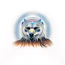 totem pole bald eagle, bear, wolf, owl, mountain lion  tattoo design idea