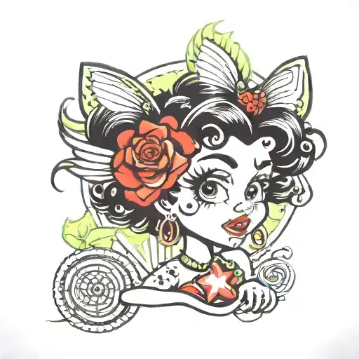 betty boop tattoo design idea