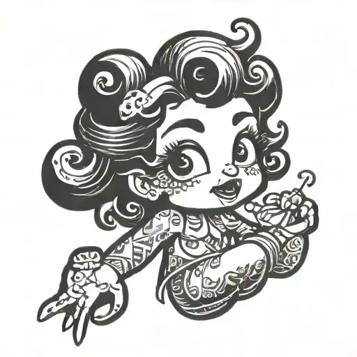 betty boop tattoo design idea
